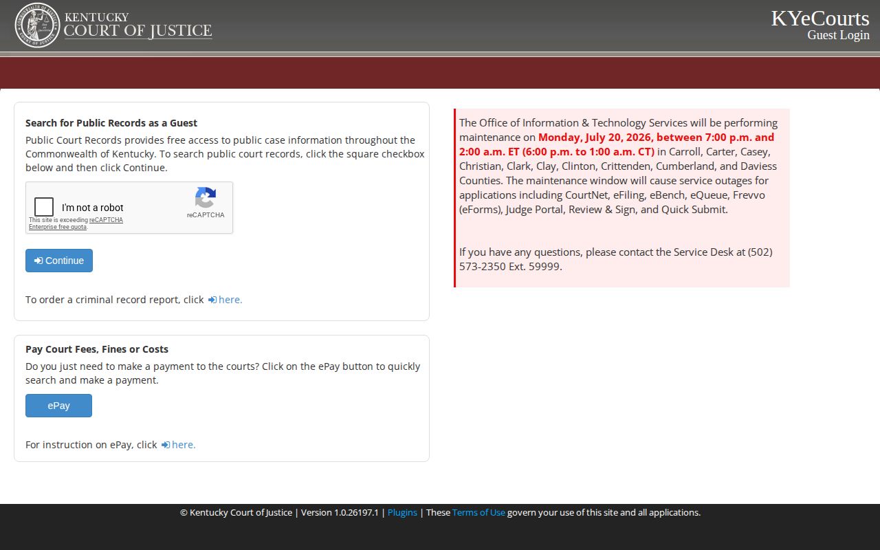Wayne County released inmate Kentucky public case search gateway