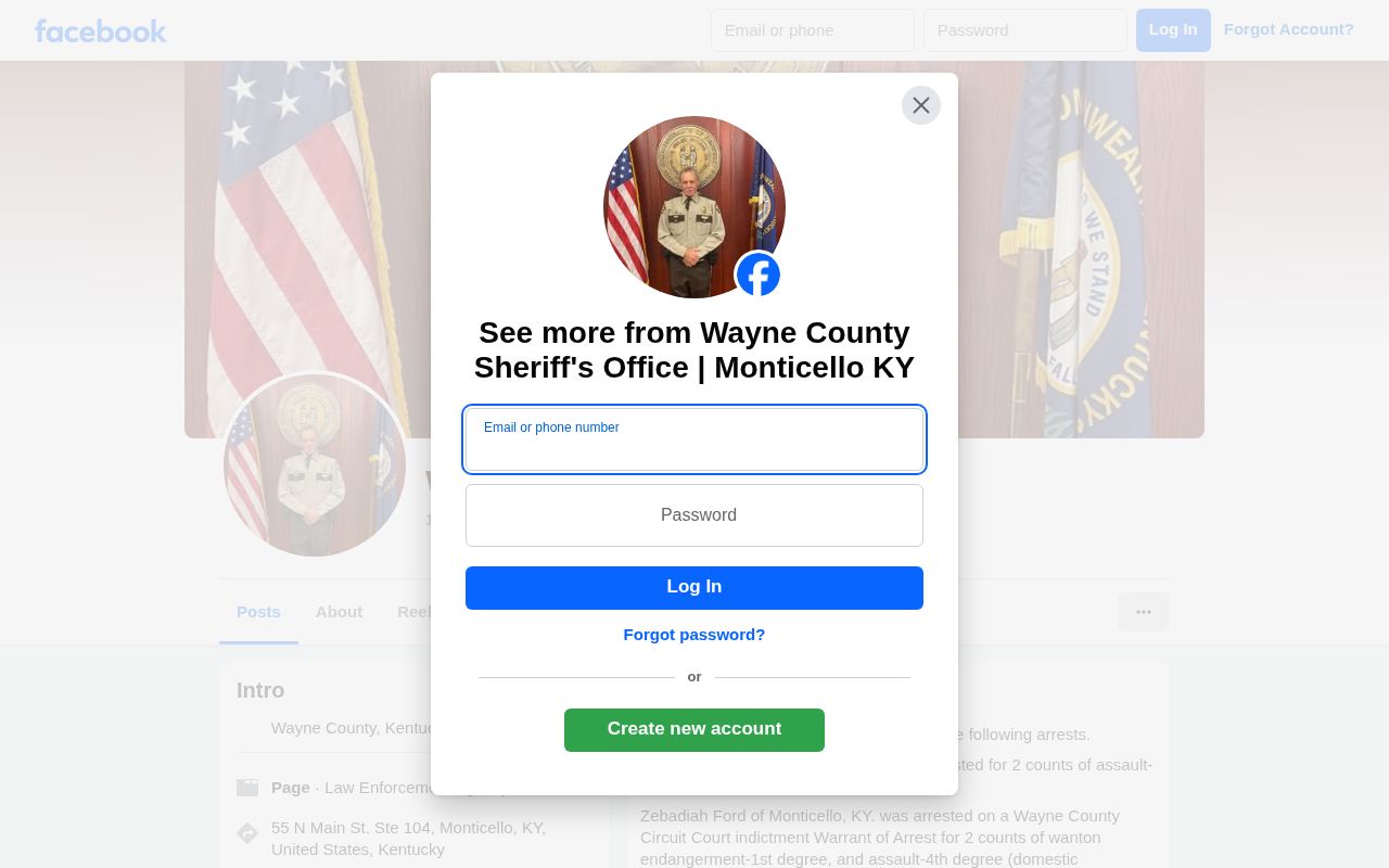 Wayne County Kentucky sheriff channel for selected released inmate mugshots